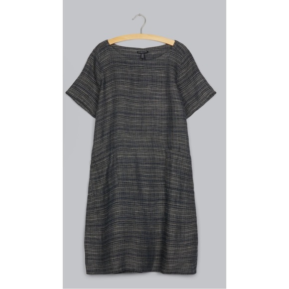 Eileen Fisher Coastline Organic Linen Shift Dress Tunic Sz. XS - Picture 3 of 11
